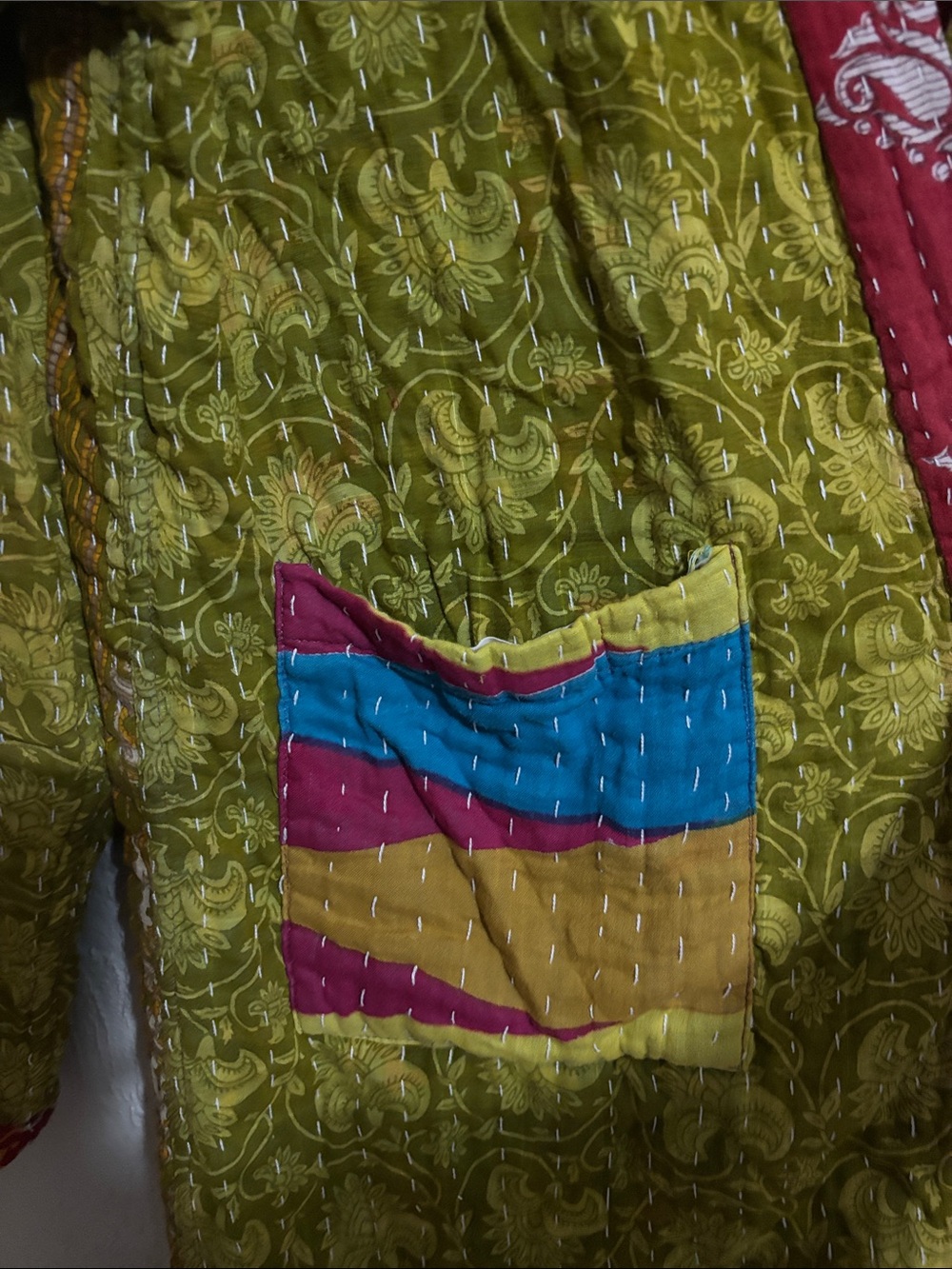 She’s 1 Oak Reversible Kantha Kimono One Size - Picture 2 of 8